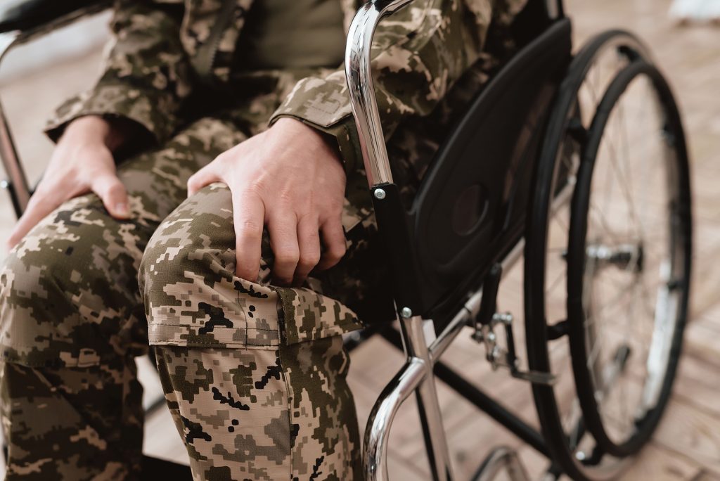 Army, Navy, Air Force Injury and Accident Compensation Solicitors Bristol - Veteran in wheelchair